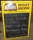 Liechty Auctions,  Mason's Root Beer Menu