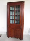 Ohio cherry 16 pane corner cupboard