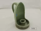 Uhl green hand turned candle holder