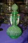 Green Depression Glass Decanter