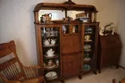 Double Glass Door China Cabinet Secretary