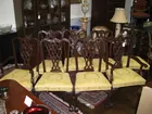 8 Chippendale Style Dining Chairs