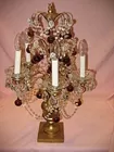 Crystal fruit table lamp