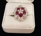 5.75ct Genuine Ruby Diamond Ring