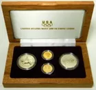 1988 U.S. Olympic 4-coin Gold, Silver Set