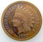RARE Key Date Indian Head Cent, F/XF, 1877