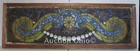 Antique, wood framed, stained glass window