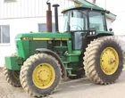 JD 4455 4x4 tractor, new rubber
