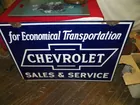 1920s 30s Cheverolet enamel sign