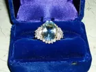9.25ctw Aquamarine + Diamond Ring