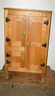 3 DOOR OAK ICE BOX