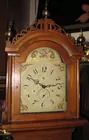 S. Hoadley pine case tall clock