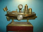 French Bronze Iron Clad Automation Clock
