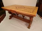 Parquet Table with Carved Chairs