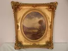 Augustus Rockwell Painting, original frame