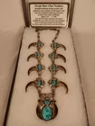 Navajo Bear Claw Necklace Squash Blossom