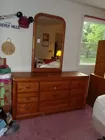 Broyhill Oak Dresser And Mirror 