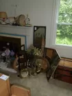 Seven Framed Mirrors, Etched Wood Pie Stand 