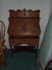 Oak Drop Leaf Desk And Vintage Ironing Board