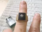 Mens Ring , Two Topaz Stones