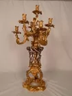 Gold Dore Candelabra with Silver Cherubs