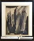 Etching by Margolies, Man's Canyon's