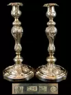 Pair 1867 Imperial Russian Sterling Candlesticks