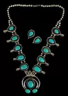 Squash Blossom Necklace & Earrings Set 
