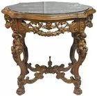 Marble-Top Table w/Carved Cherubs
