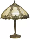 Antq. Slag Glass Panel Lamp