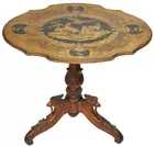 Antq. Inlaid Table w/Eagle Legs
