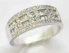 14K White Gold Diamond Band