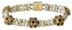 14K Pearl,  Ruby, and Sapphire Bracelet