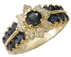 14K Sapphire & Diamond Ring
