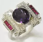 14K WHITE GOLD ART DECO STYLE RING