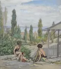 Art Deco Painting sgd. Lydia H.H. Lowry