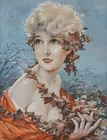 Art Deco Gouache Painting sgd. Maurice Milliere 