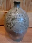 Early Two Gallon Whiskey Jug with Floral Decoratio