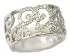 18K White Gold Ring w/Diamonds