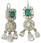 Pr. of 14K Earrings w/Colored Stones