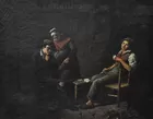 Unsgd. Antq. Dutch Painting of Card Game