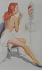 Sgd. E. Chirika Watercolor/Goache/Pencil