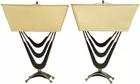 Pr. of  '50s Boomerang Lamps