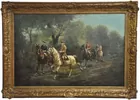  Oil Painting of Men on Horseback, Unsgd.