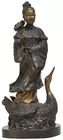 Bronze Oriental Figure on Wood Base