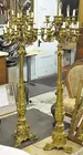 Pr. of Brass or Bronze Candelabras