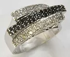 14K White & Black Diamond Ring