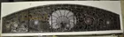 Antq. Stained Glass Window w/Shell Design