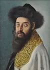 Oil Portrait of Rabbi by Casper Mine