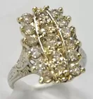 18K White Gold Diamond Cluster Ring